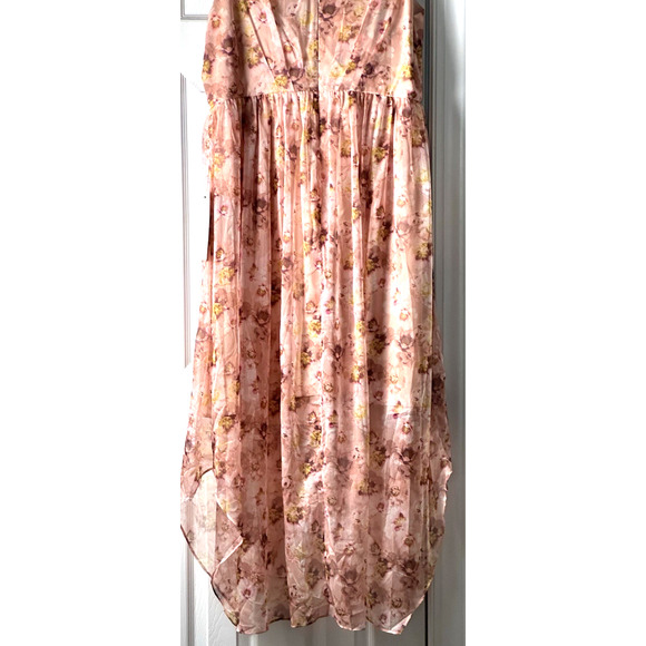 Adrianna Pappel Dress‎ Women Pink Tie High To Low Hem Maxie Size 18W Y2k Beachy - Picture 15 of 16